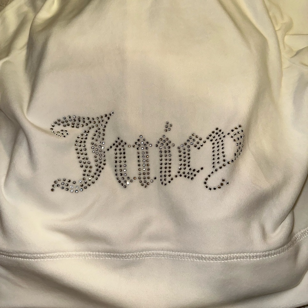 Juicy Couture Rhinestone Logo White Velour Tracksuit - Picture 7 of 11